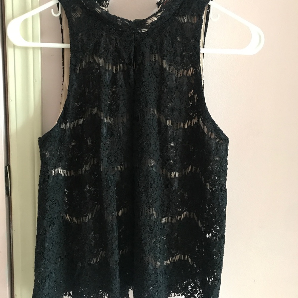 black lace top
